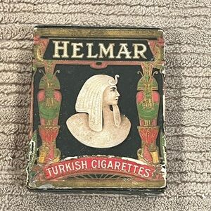 Antique 1910 - 1920 Helmar Turkish Cigarettes Box RARE Vintage Advertising